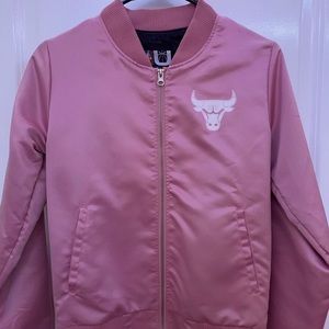 Chicago Bulls Official Light Pink Bomber Jacket